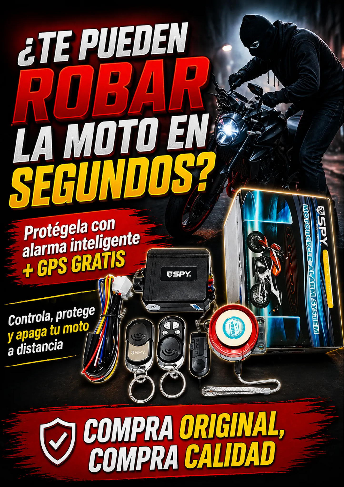 ALARMA INTELIGENTE CON SENSOR DE PROXIMIDAD SPY2026